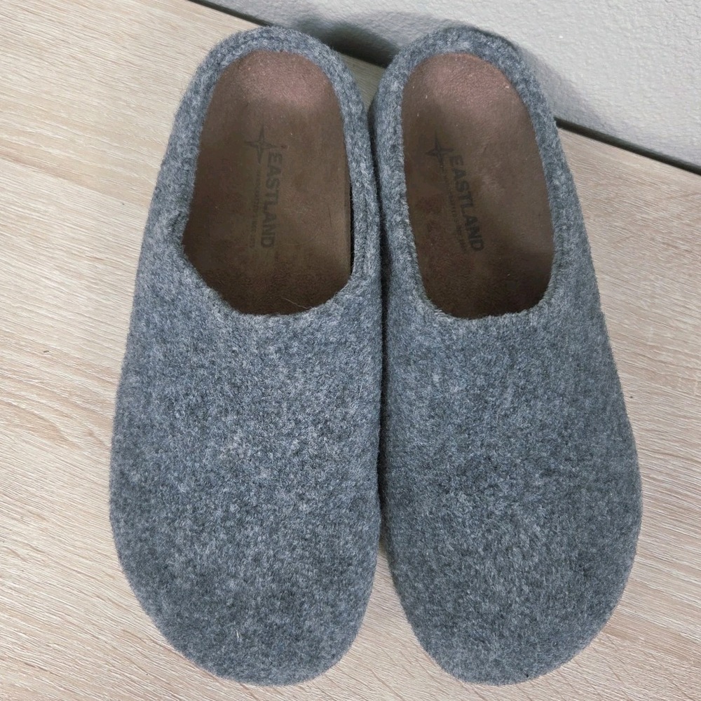 Eastland Rihanna Wool Felt Clog Slippers Gray‎ Women's 8M EU 38.5